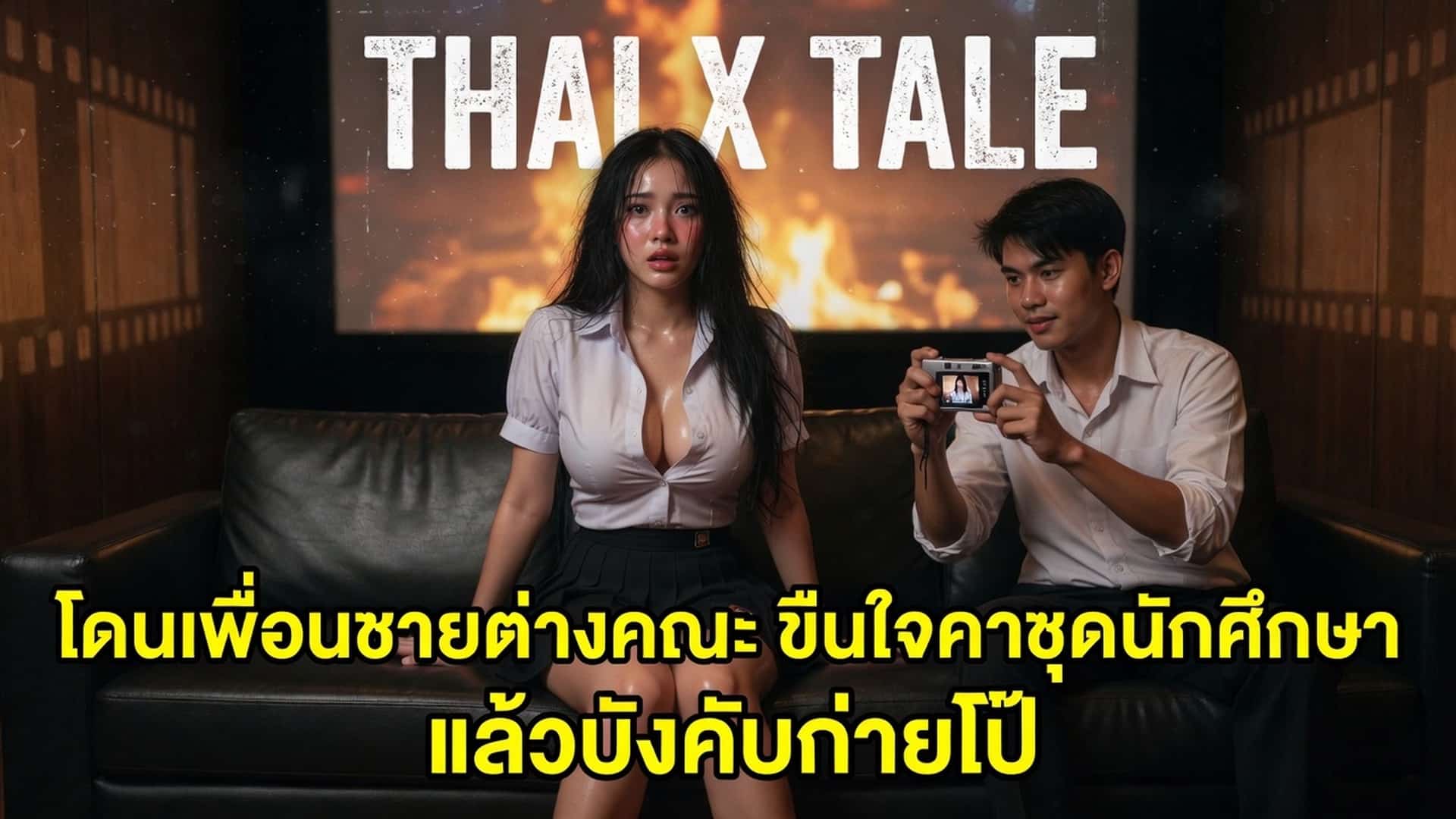 โดนเพื่อนชายต่างคณะ ขืนใจคาชุดนักศึกษาแล้วบังคับถ่ายโป๊ 9 เรื่องเสียว โดนเพื่อนชายต่างคณะ ขืนใจคาชุดนักศึกษาแล้วบังคับถ่ายโป๊ | ThaiXTale