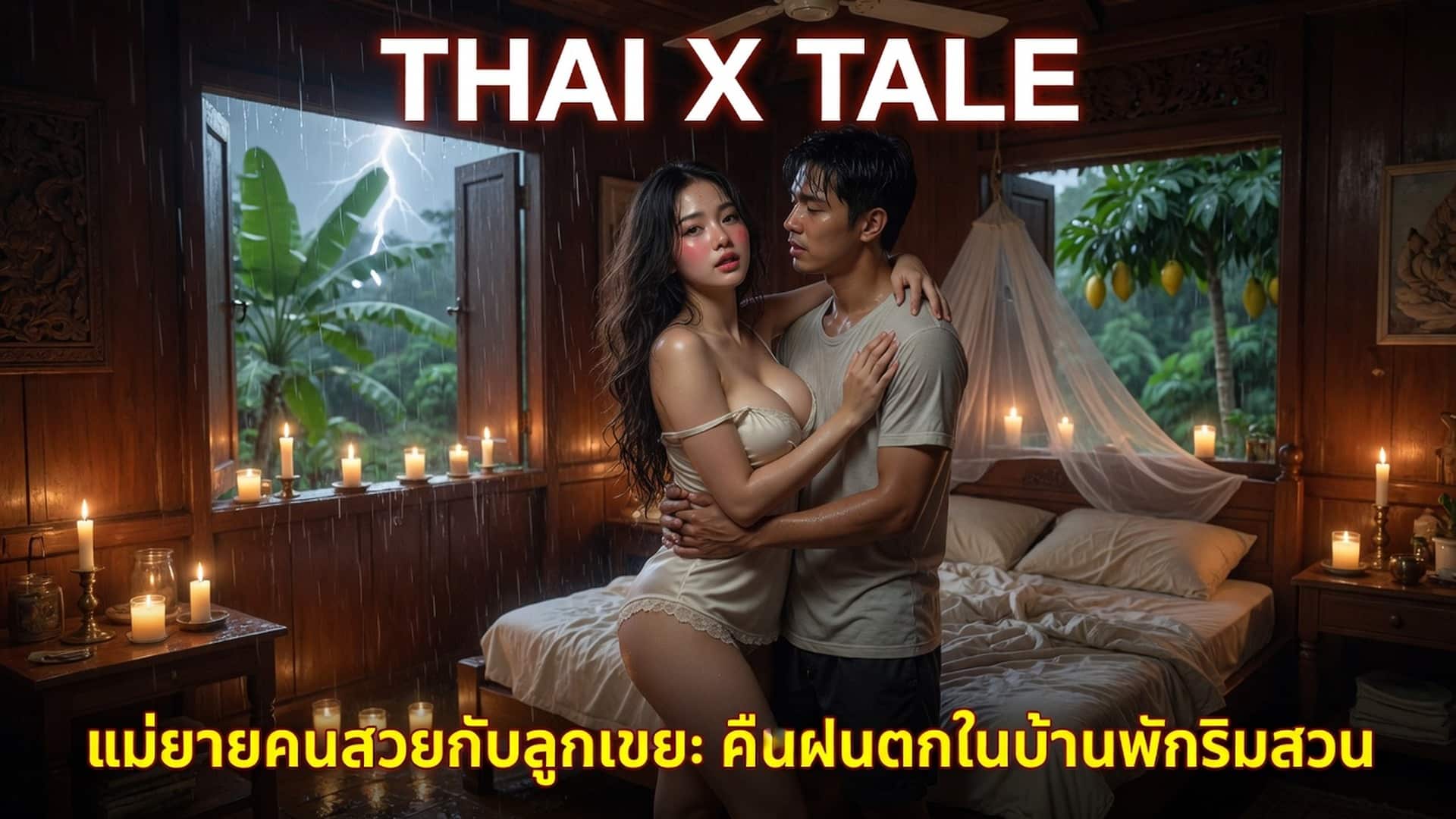 เรื่องเสียว แม่ยายคนสวยกับลูกเขย: คืนฝนตกในบ้านพักริมสวน | ThaiXTale
