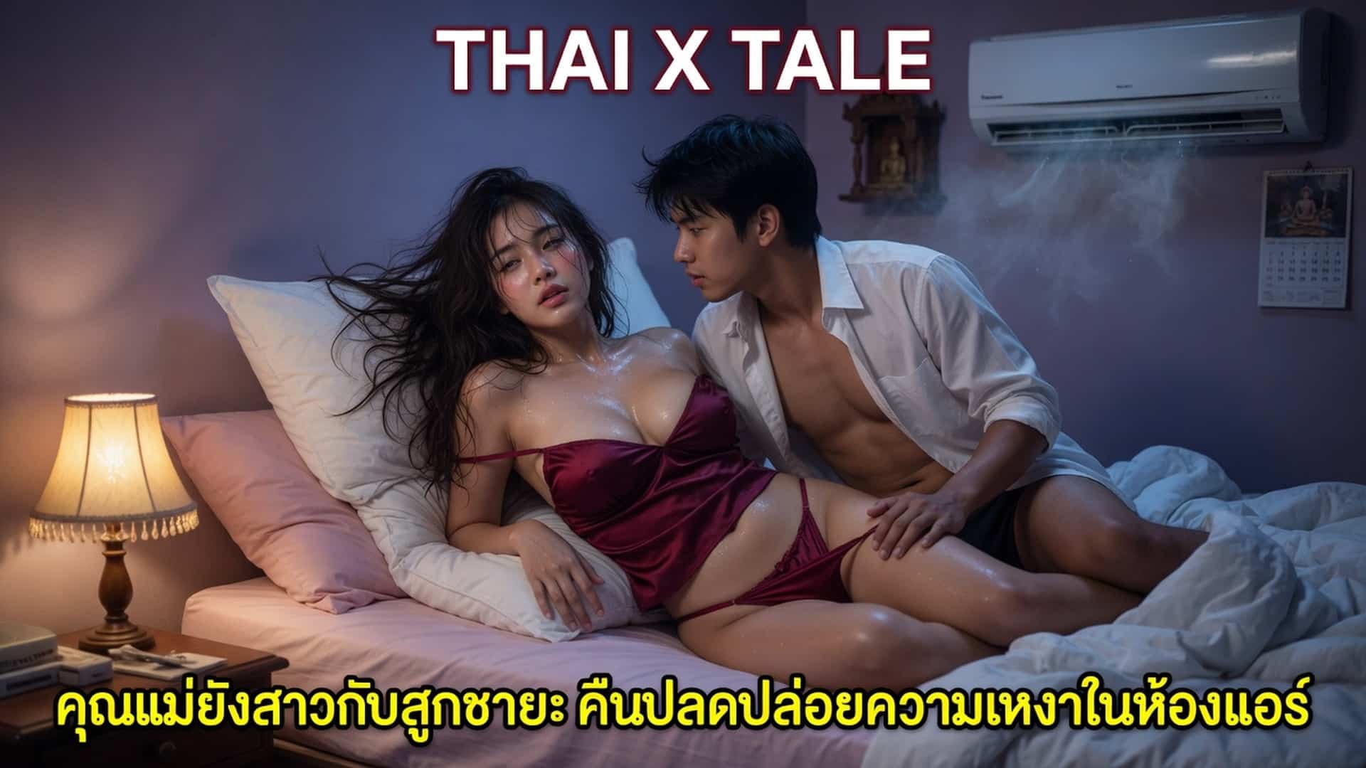 เรื่องเสียว คุณแม่ยังสาวกับลูกชาย: คืนปลดปล่อยความเหงาในห้องแอร์ | ThaiXTale