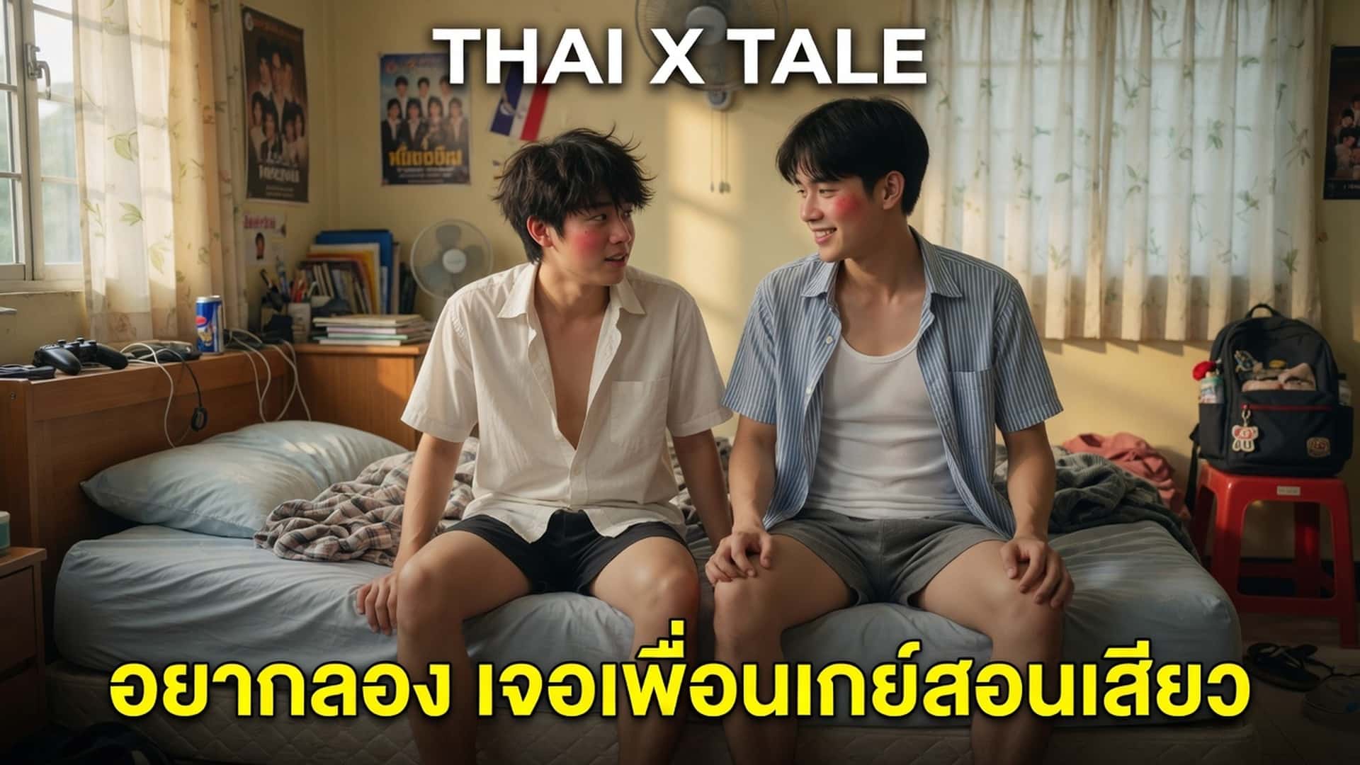 เรื่องเสียว อยากลองเย็ดสดๆ เจอเพื่อนเกย์สอนเสียว | ThaiXTale